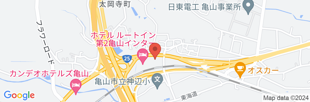 ホテルルートイン亀山インターの地図