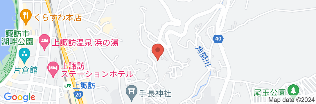 信州上諏訪温泉 ホテル ヤマダの地図