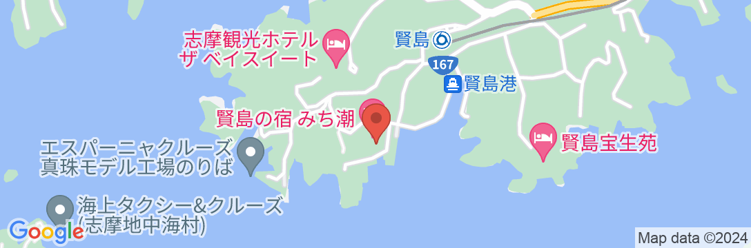 伊勢志摩国立公園 賢島の宿 みち潮の地図