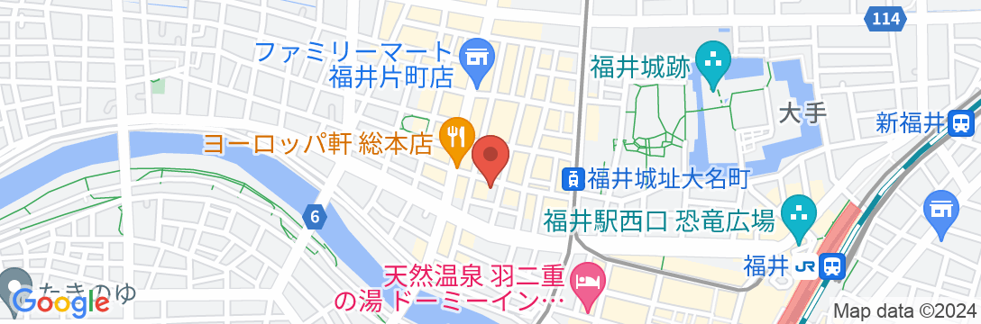 福井パレスホテルの地図