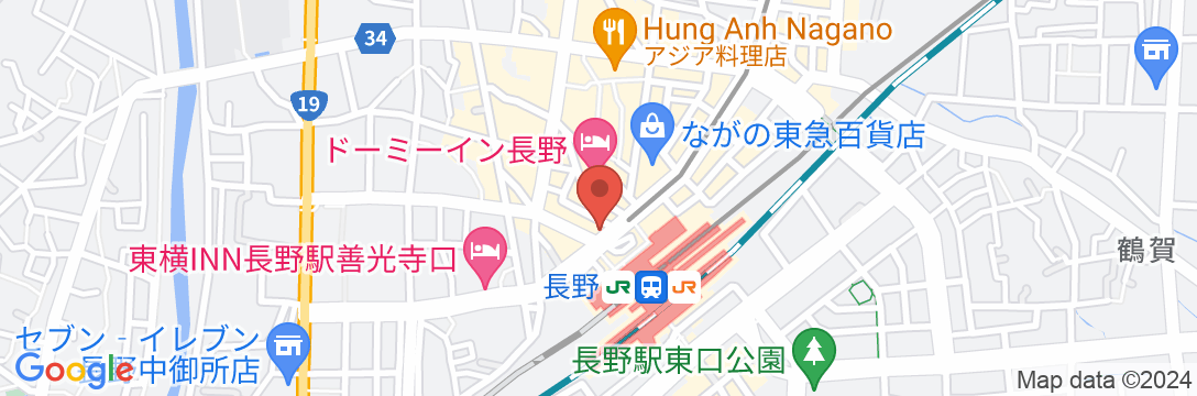 ホテルアベスト長野駅前の地図