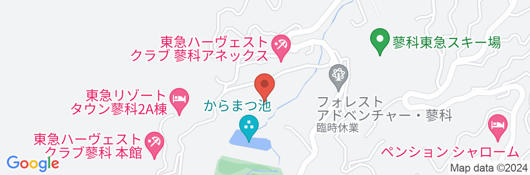 蓼科東急ホテルの地図