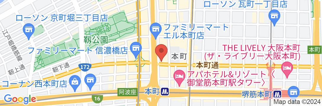 アパホテル〈御堂筋本町駅前〉の地図