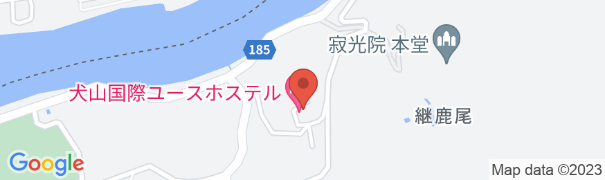 犬山国際ユースホステルの地図