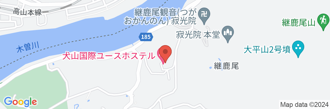 犬山国際ユースホステルの地図
