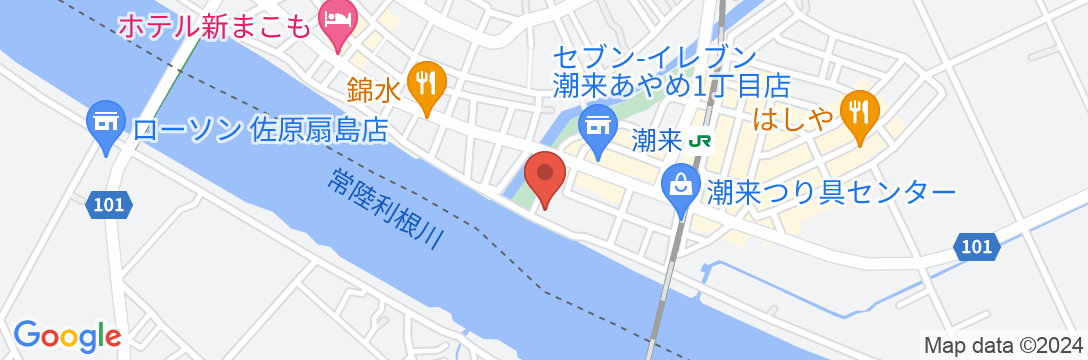 潮来ホテルの地図