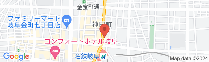 ダイワロイネットホテル岐阜(2024年4月25日リニューアルオープン)の地図