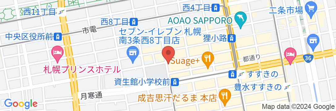 ホテルニューバジェット札幌の地図