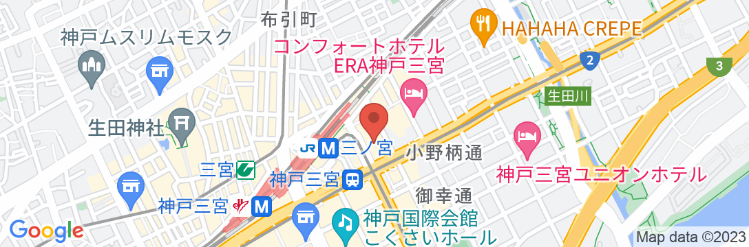 神戸三宮東急REIホテルの地図