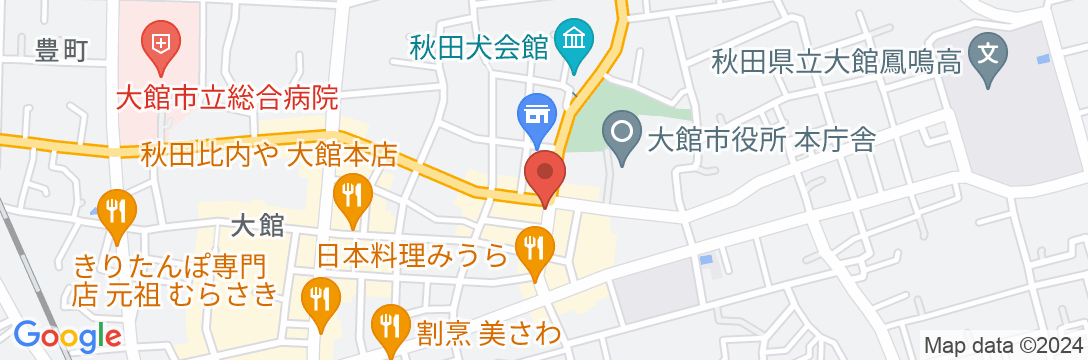 ビジネスホテル 秀山荘の地図