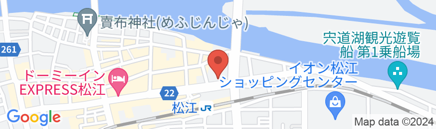 松江エクセルホテル東急の地図