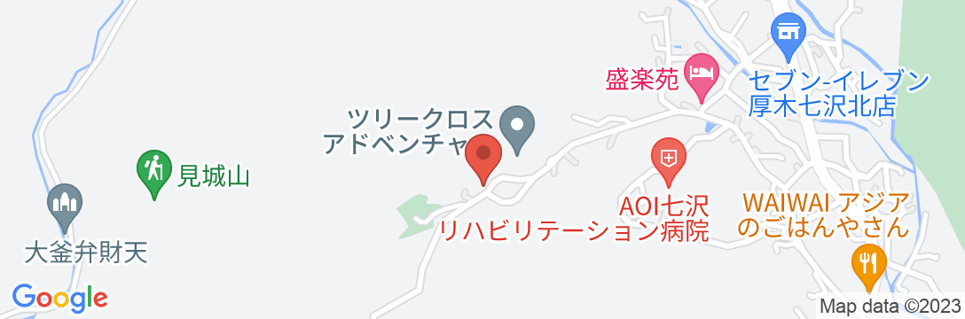 七沢温泉 中屋旅館の地図
