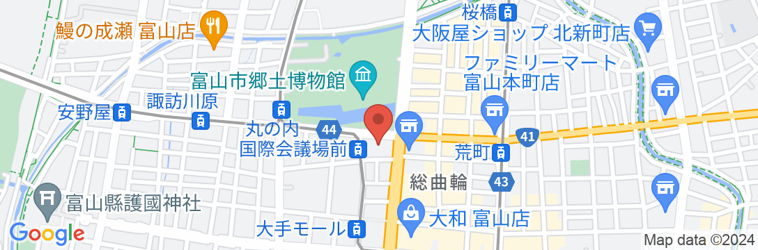 ANAクラウンプラザホテル富山の地図