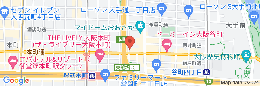 シティプラザ大阪～HOTEL&SPA～の地図