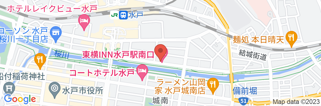 東横INN水戸駅南口の地図