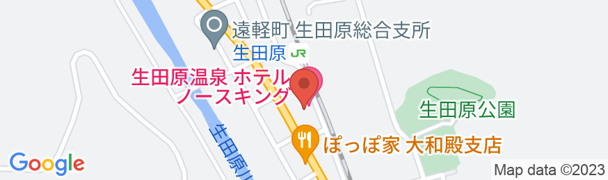 生田原温泉ホテルノースキングの地図