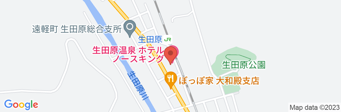 生田原温泉ホテルノースキングの地図