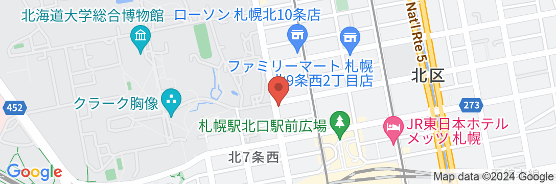 東横INN札幌駅西口北大前の地図