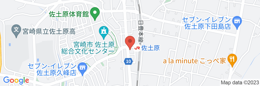 HOTEL AZ 宮崎佐土原店の地図