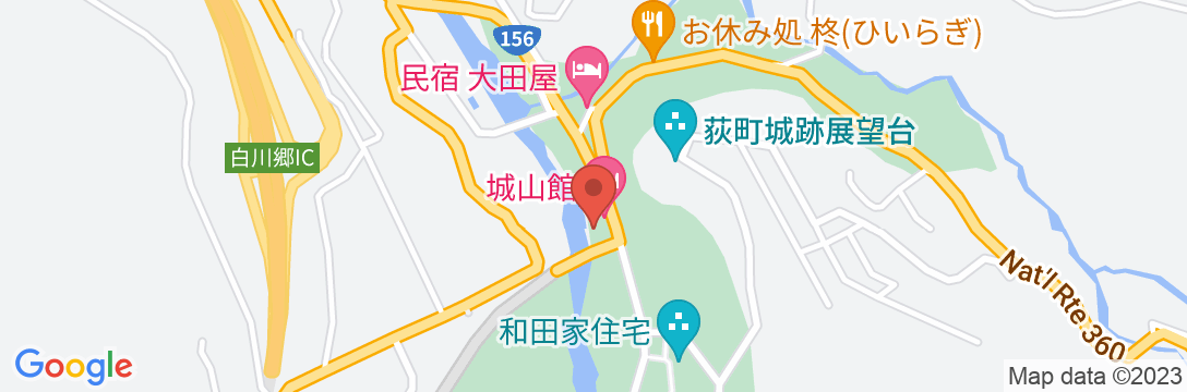 白川郷 城山館の地図