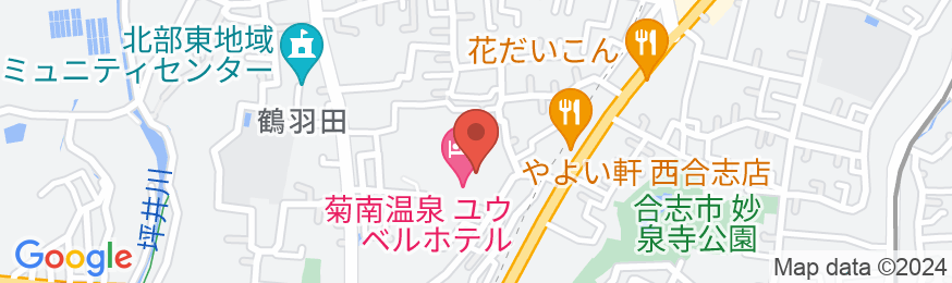 菊南温泉 ユウベルホテルの地図