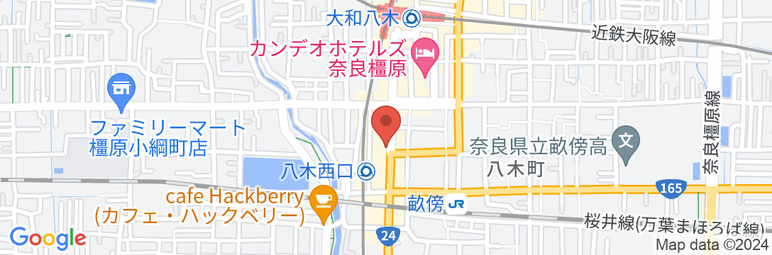 大和橿原シティホテルの地図