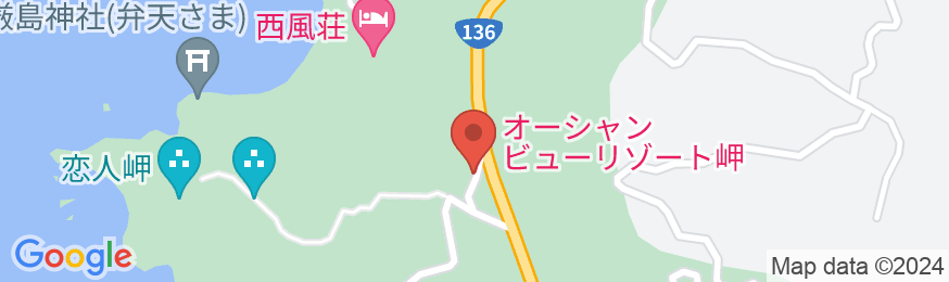 恋人岬オーシャンビューリゾート 岬 misakiの地図