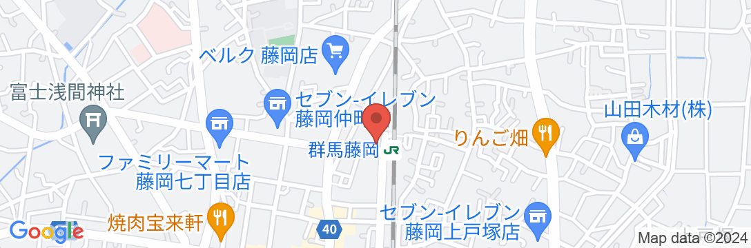 藤岡ホテル TAO (旧 藤岡ステーションホテル)の地図