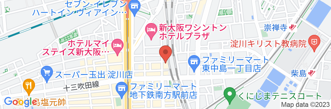東横INN新大阪中央口本館の地図