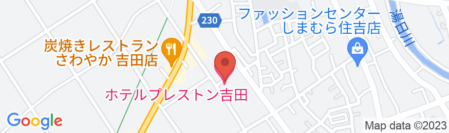 ホテルプレストン吉田の地図