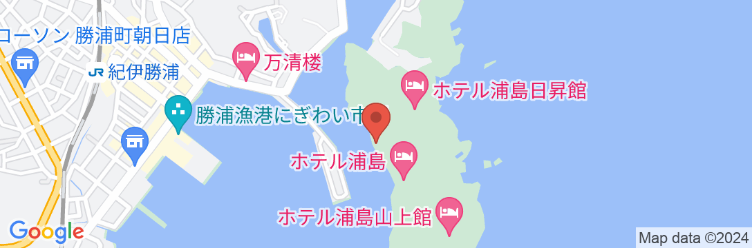 勝浦温泉 ホテル浦島の地図