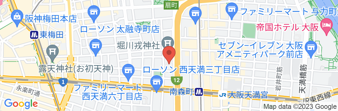 東横INN大阪梅田東の地図