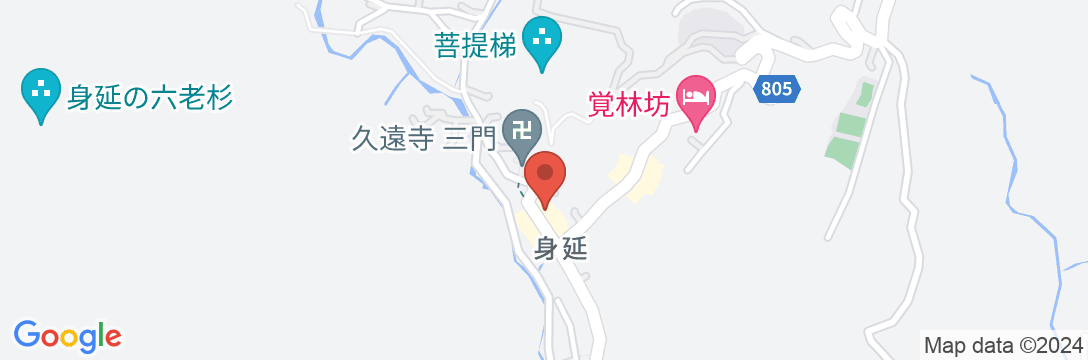 身延山三門前 旅館田中屋の地図
