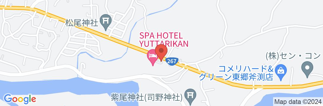 SPA HOTEL YUTTARIKAN(ホテルエリアワングループ)の地図