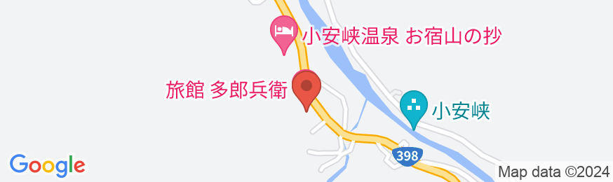 小安峡温泉 旅館 多郎兵衛の地図