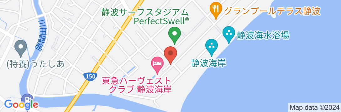 静波リゾート スウィングビーチホテルの地図