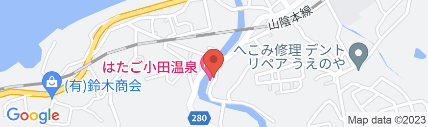 はたご小田温泉の地図