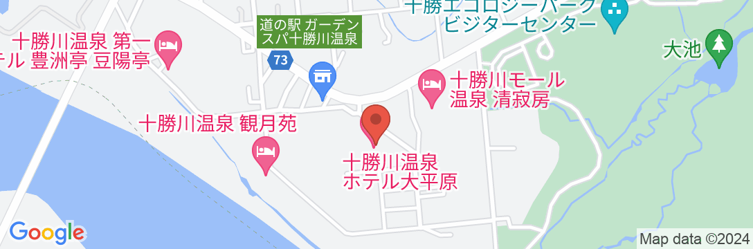 十勝川温泉 ホテル大平原の地図