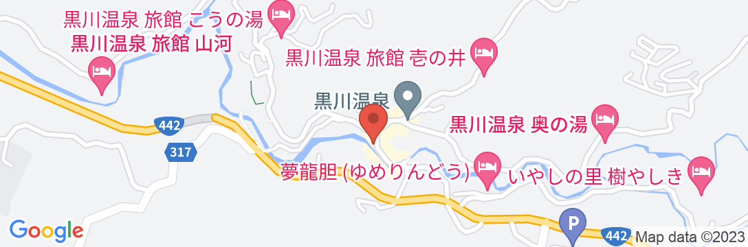 黒川温泉 ふもと旅館の地図