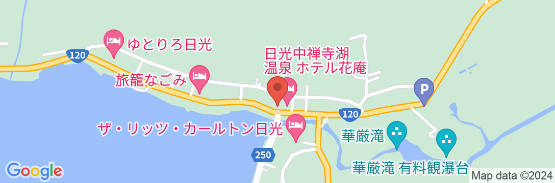 日光中禅寺湖温泉 ホテル花庵の地図