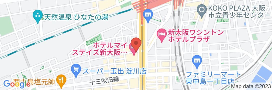 ホテルマイステイズ新大阪コンファレンスセンターの地図