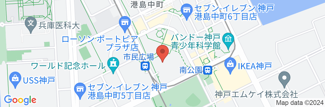 神戸ポートピアホテルの地図