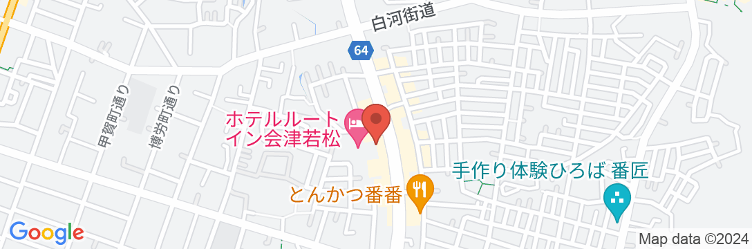 ホテルルートイン会津若松の地図