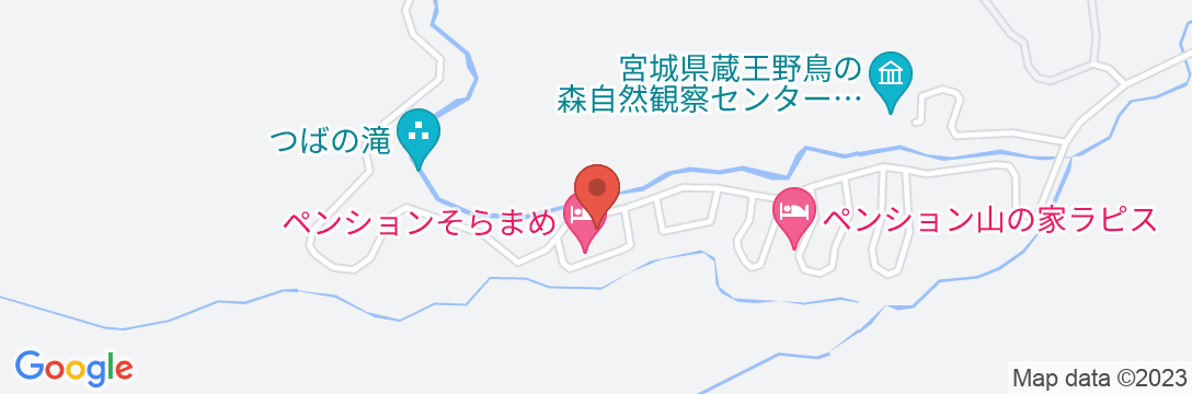 遠刈田温泉 ペンションそらまめの地図
