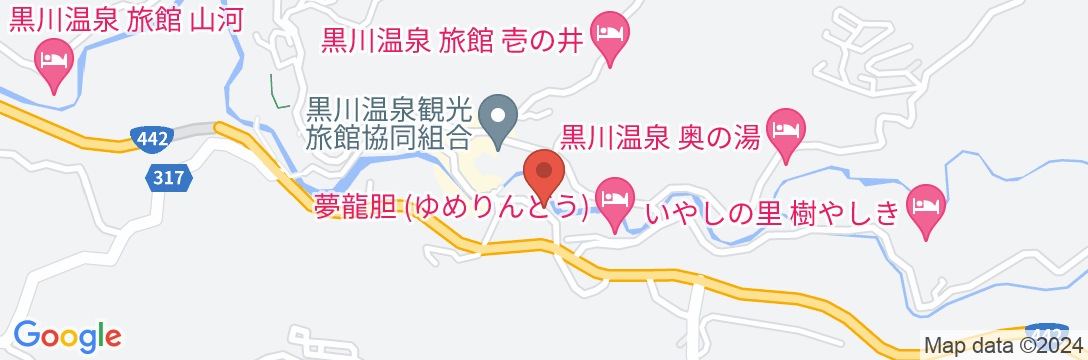 黒川温泉 いこい旅館の地図