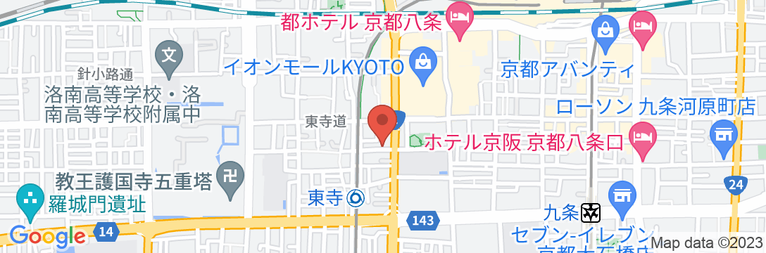 京都プラザホテル本館・新館の地図