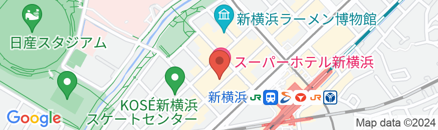 高濃度炭酸泉 ハナミズキの湯 スーパーホテル新横浜の地図