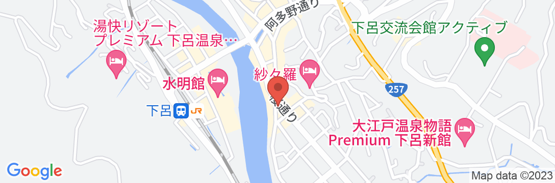 下呂温泉 旅館ますやの地図