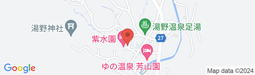 湯野温泉 紫水園の地図