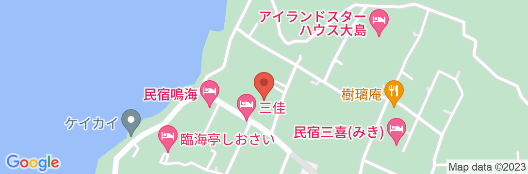 民宿 三佳 <大島>の地図